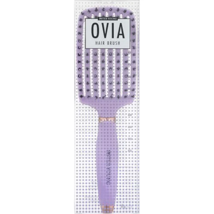 Sister Young OVIA LILIAC BV - professionelle Haarbürste mit natürlichen Wildschweinborsten, ergonomisch & belüftet, lila – Bild 7