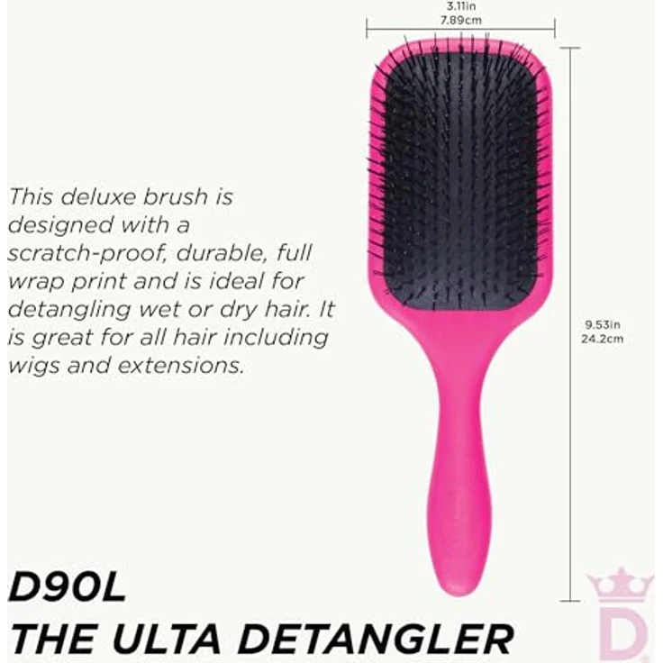 Denman Detangling Tangle Tamer Ultra Roze Bürste – Bild 3