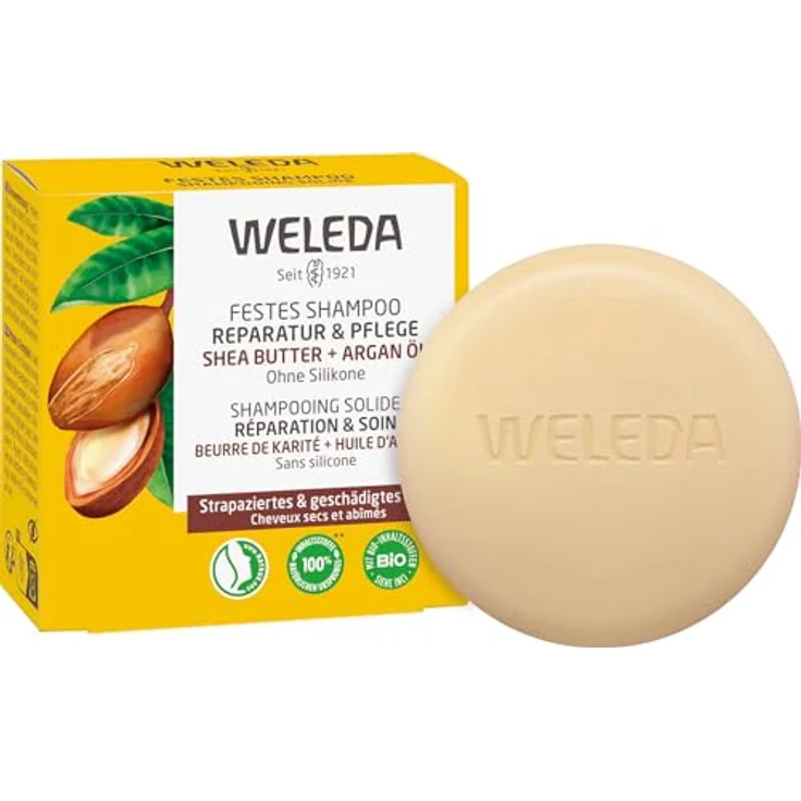 WELEDA Bio Festes Shampoo Reparatur & Pflege - Vegan & Silikonfrei, 50g – Bild 1