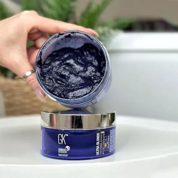 GK Hair Bombshell Masque Farbmaske für blonde Haare, Farbe Lavender, 200 g, professionelle Auswaschbare Haarfarbe – Bild 2