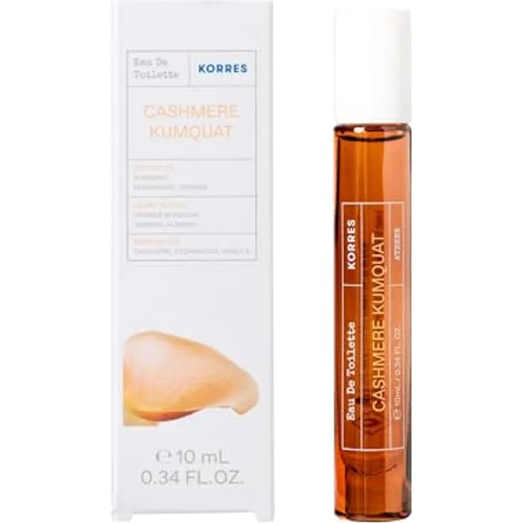 KORRES CASHMERE KUMQUAT EDT Eau de Toilette, warmer süßer Duft für Damen und Herren, vegane Formel, praktische Deluxe Reisegröße, 10ml