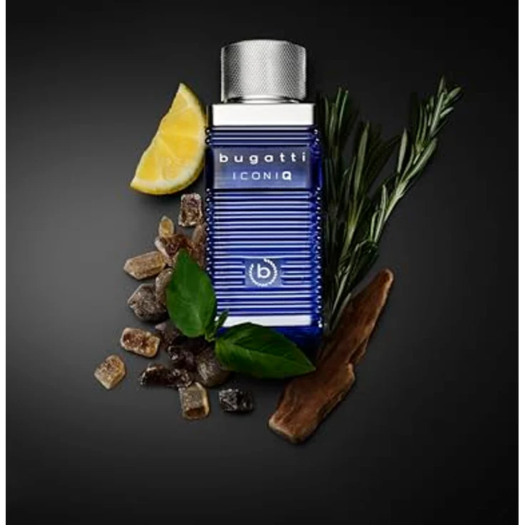Bugatti Iconiq Blue, Parfüm für Herren 100ml, aromatisch-aquatisch mit Zitrone, Salbei, Amber & Moschus, zeitloses Eau de Toilette – Bild 4