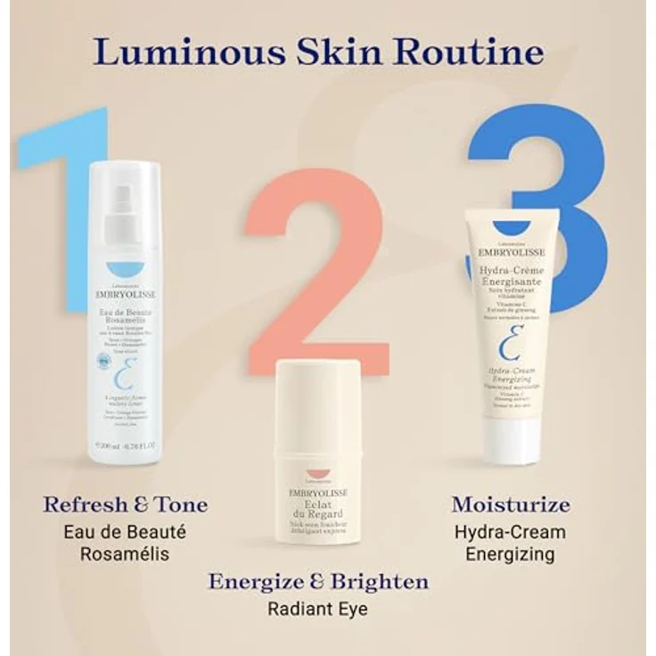 Embryolisse Hydra Energizing Cream 40ml, antioxidative Gesichtscreme mit Vitamin C und lila Ginseng-Extrakt für normale bis trockene Haut – Bild 5