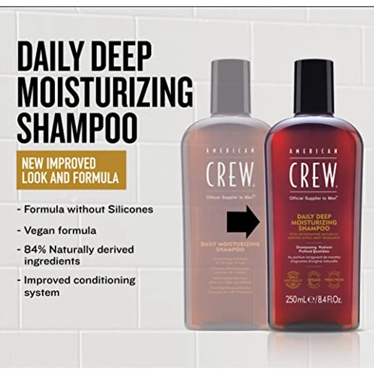 American Crew Daily Deep Moist Shampoo 1000 ml – Bild 2