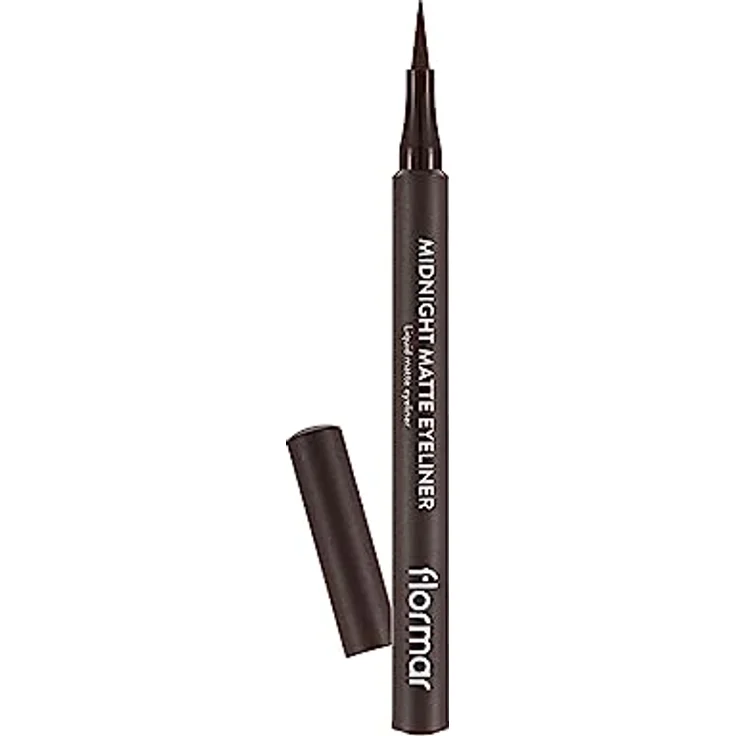 flormar Midnight Matte Eyeliner, Eyeliner im Filzstift mit Matt-Effekt, Farbton 02 Brown, 1 ml – Bild 1