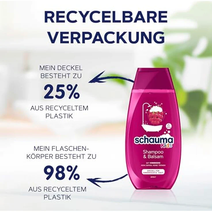 Henkel Schauma Kinder Shampoo und Balsam, Himbeereduft, pH-neutral, 250ml – Bild 5
