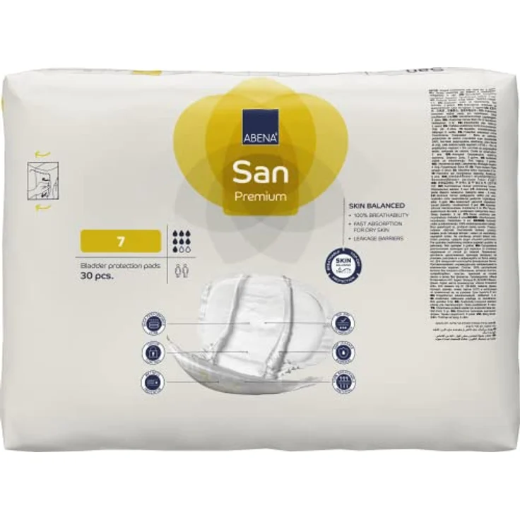 ABENA San Premium Inkontinenz-Einlagen, Größe 7, 2100 ml Saugfähigkeit, 30 Stück, Weiß – Bild 4