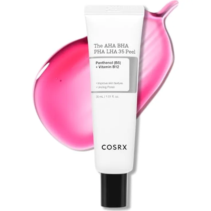 Cosrx The AHA BHA PHA LHA Peeling-Gel, chemisches Gesichtspeeling zur Bekämpfung von Mitessern, 30 ml
