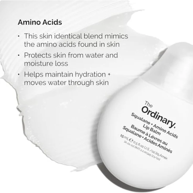 The Ordinary Squalane + Amino Acids Lip Balm, 15ml - Feuchtigkeitsspendende Lippenpflege zur Unterstützung der Hautbarriere, für alle Hauttypen – Bild 4