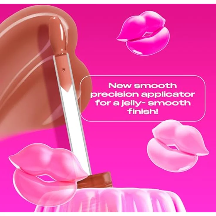 NYX PROFESSIONAL MAKEUP Jelly Job Peptide Infused Jelly Gloss, voluminöser Glanz für optisch vollere Lippen, Toast N' Jelly – Bild 4