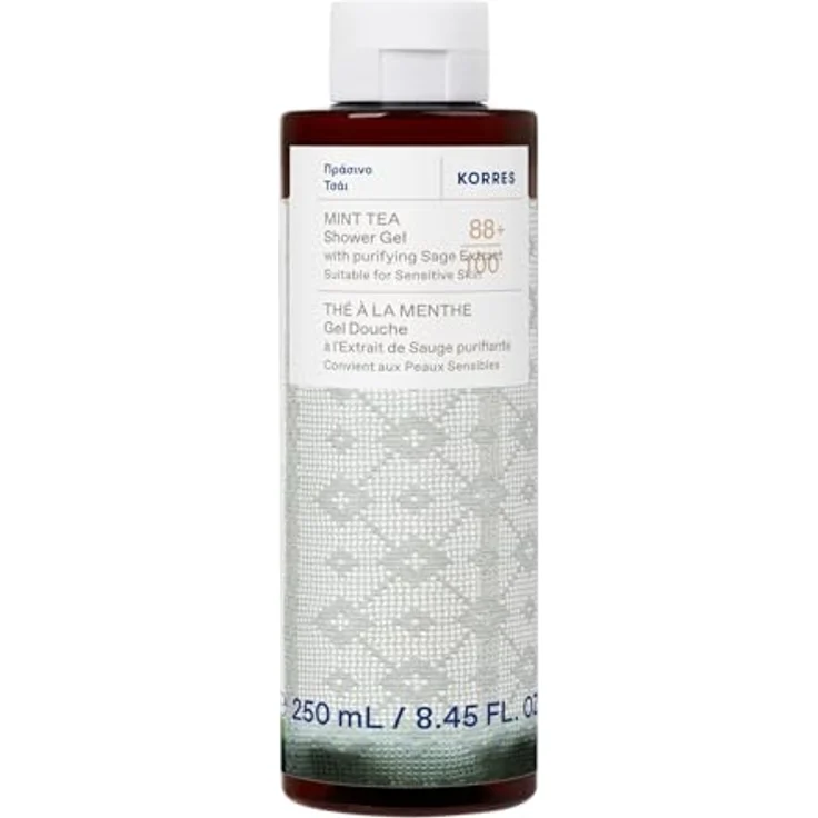 KORRES MINT TEA Duschgel, mild schäumend mit Salbei-Extrakt, vegan, silikon- und parabenfrei, 250 ml – Bild 1