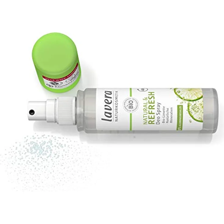 lavera Deo Spray NATURAL REFRESH - unisex Deo mit Bio-Limette & natürlichen Mineralien - 48h zuverlässiger Schutz - ohne Aluminium- frisches Hautgefühl - vegan - Naturkosmetik - Bio (1 x 75 ml) – Bild 3
