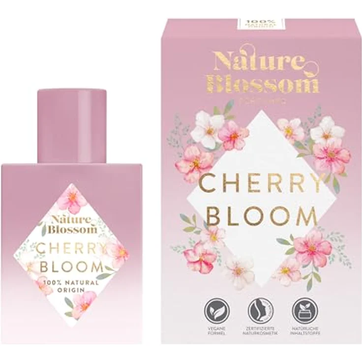 Nature Blossom Cherry Bloom EdP 50 ml, Blumiger Damenduft mit zarten Frühlingsblüten, vegane Rezeptur – Bild 1