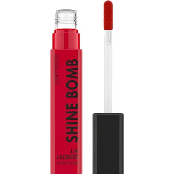 Catrice Shine Bomb Lip Lacquer, Lippenstift, Nr. 040, Rot, langanhaltend, sofortiges Ergebnis, glänzend, farbintensiv, vegan, ölfrei, ohne Parabene, ohne Mikroplastikpartikel, 1er Pack (3ml) – Bild 1