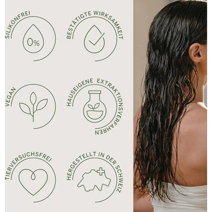 RAUSCH Sensitive-Shampoo mit Herzsamen 200ml – veganes, silikonfreies Shampoo für empfindliche Kopfhaut, hergestellt in der Schweiz – Bild 5