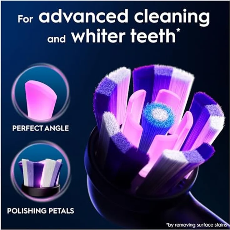 Oral-B iO Series Radiant White Black Ersatzköpfe, Plaque-Entfernung, Zahnaufhellung, 3 – Bild 4