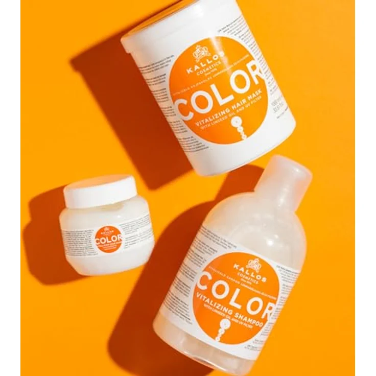 Kallos Color Hair Mask With Linseed Oil And Uv Filter 1000 ml – Bild 3