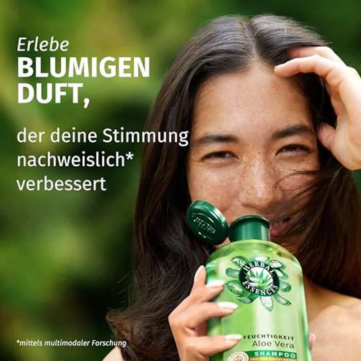 Herbal Essences Feuchtigkeits Shampoo mit Aloe und Jasminduft 350ml, für sehr trockenes zu glänzendem Haar, Vegan – Bild 4