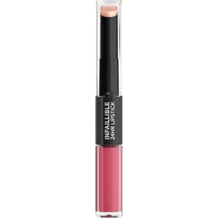 L'Oréal Paris Infallible 2-Step Lipstick, Lippenstift mit 24 Stunden Halt und Pflege-Balsam, 6 ml