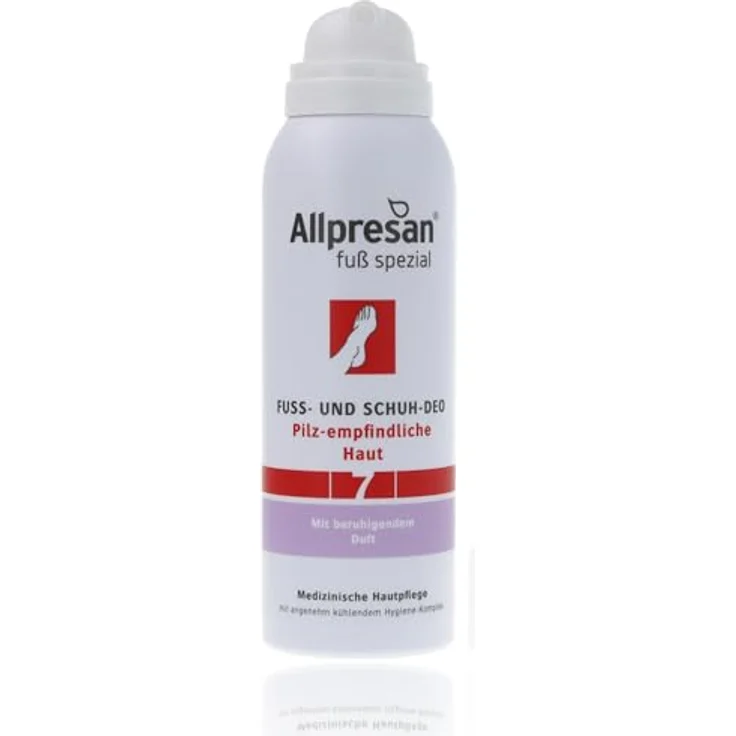 Allpresan Fußspray spezial Nr. 7, antibakterielles Fuß- und Schuh-Deo mit kühlendem Frische-Komplex, 125ml – Bild 2