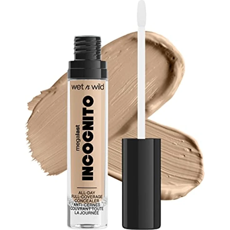 Wet n Wild MegaLast Incognito, cremiger Concealer mit voller Abdeckung, hochpigmentiert, Farbton Medium Neutral, 5,5 ml – Bild 1