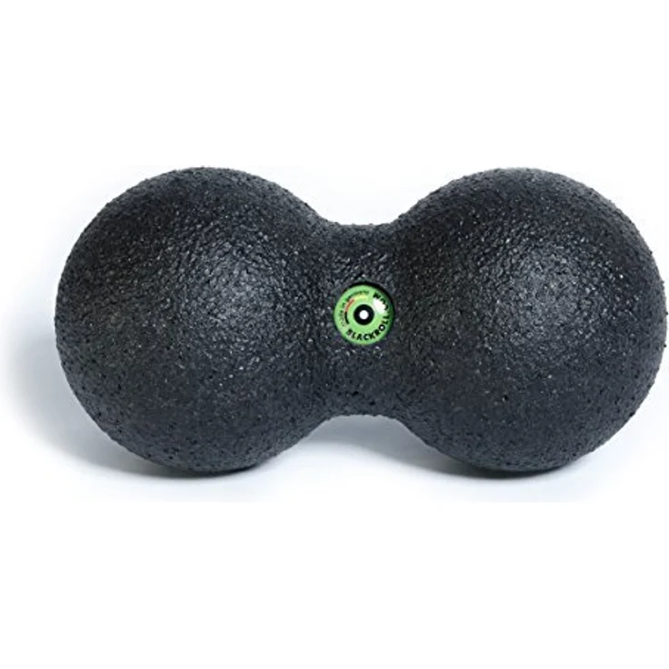 Blackroll Massageball Faszienball Duo Ball, Strukturierte Oberfläche, Hautfreundlich, Geruchlos, Schwarz, 8 cm Durchmesser – Bild 4