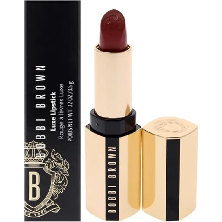 Bobbi Brown Luxe Lipstick, Lippenstift mit satinierter Textur und feuchtigkeitsspendender Formel, 3,8 g, Claret