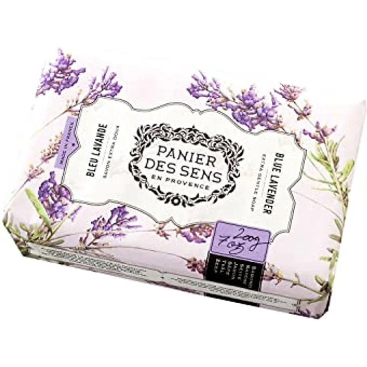Panier des Sens Lavendelblau Seifenstück, 2x200g Hand & Körperseife mit Karitéöl, 97% natürliche Inhaltsstoffe – Bild 5