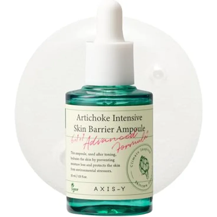 AXIS-Y Artichoke Intensive Skin Barrier Ampoule 30ml, Gesichtsserum mit veganen, beruhigenden und feuchtigkeitsspendenden Eigenschaften