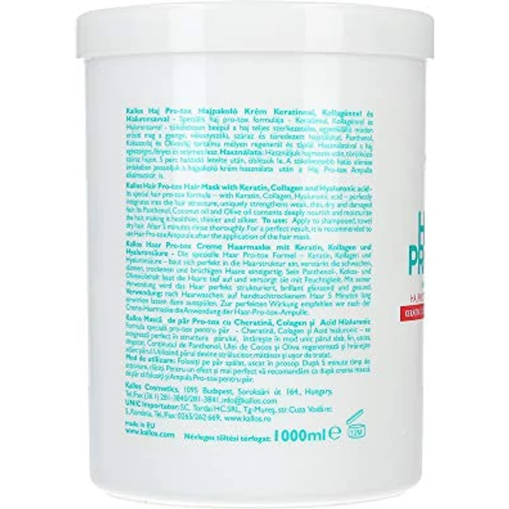 Kallos Cosmetics Hair Pro-Tox Haarmaske Für geschädigtes Haar 1000 ml – Bild 2