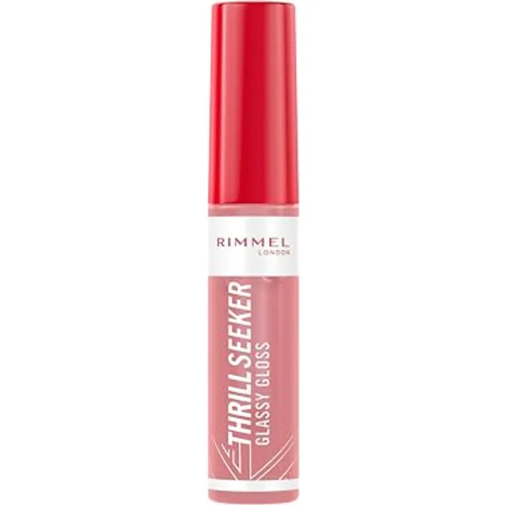 Rimmel London THRILL SEEKER Lipgloss, 6 ml, mit Hyaluronsäure und Antioxidantien, glänzender Finish, duftet nach Kokoswasser und Ananas