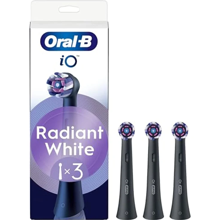 Oral-B iO Series Radiant White Black Ersatzköpfe, Plaque-Entfernung, Zahnaufhellung, 3 – Bild 2