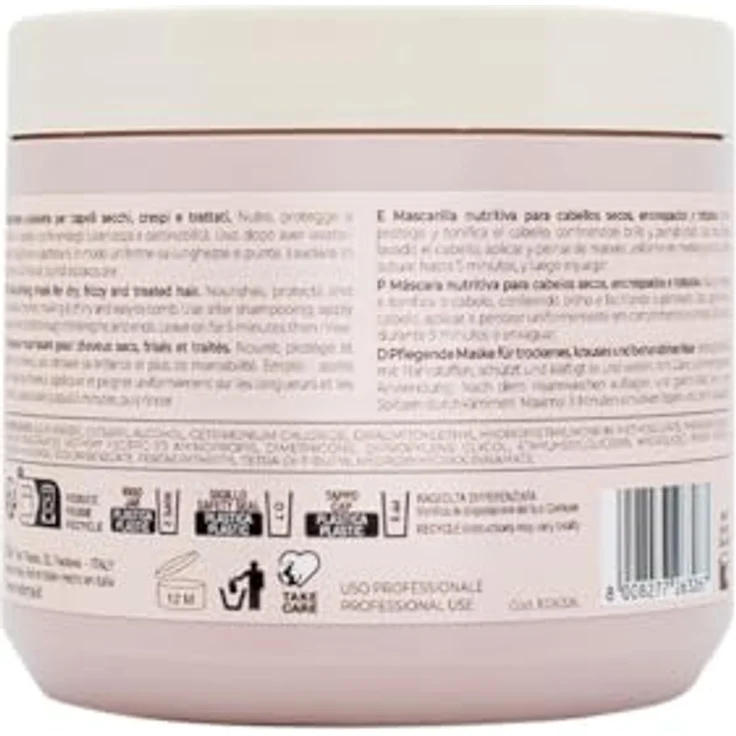Inebrya Ice Cream Dry-T Mask - Maschera Nutriente 500ml, Haarkur für lockiges, krauses und trockenes Haar, mit zusätzlichem UV-Schutz – Bild 2