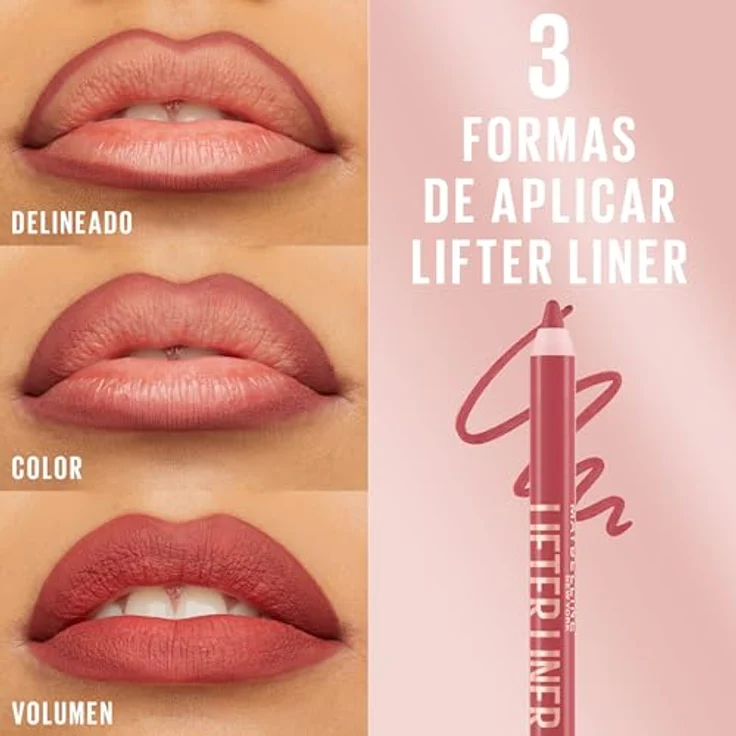 Maybelline New York MNY Lip Lifter, Lipliner mit Hyaluronsäure, Farbe 001 Cross The Line – Bild 5