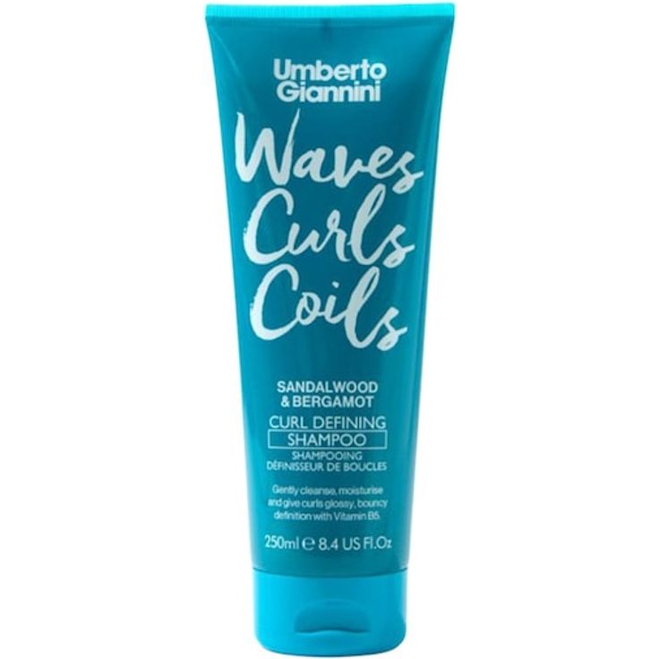 Umberto Giannini Waves Curls Coils, Lockenshampoo für Herren mit Vitamin B5, sulfatfrei, 250 ml