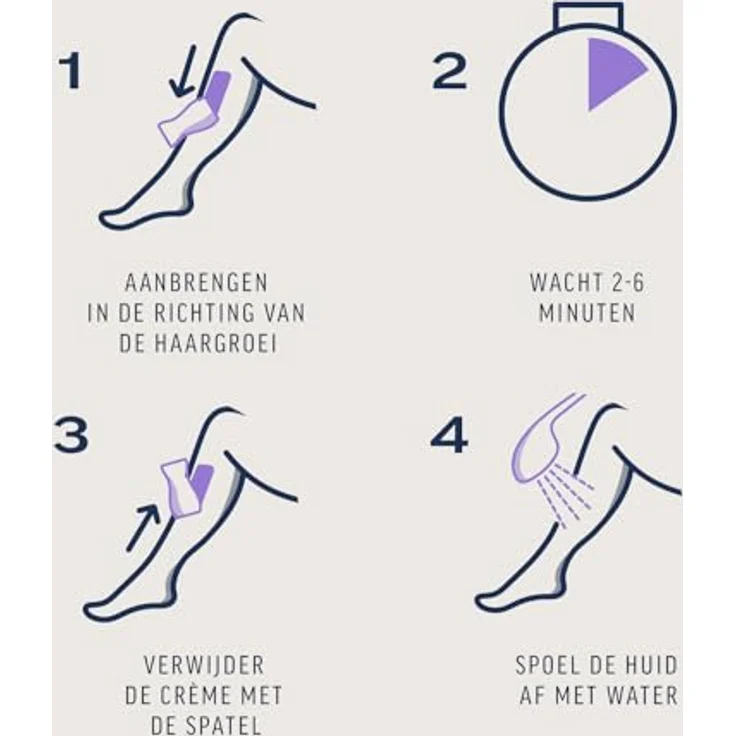 Veet Expert Enthaarungscreme für hartnäckige Haare, 100 ml mit Sheabutter, wirksam in 2 Minuten, für Körper und Beine – Bild 3