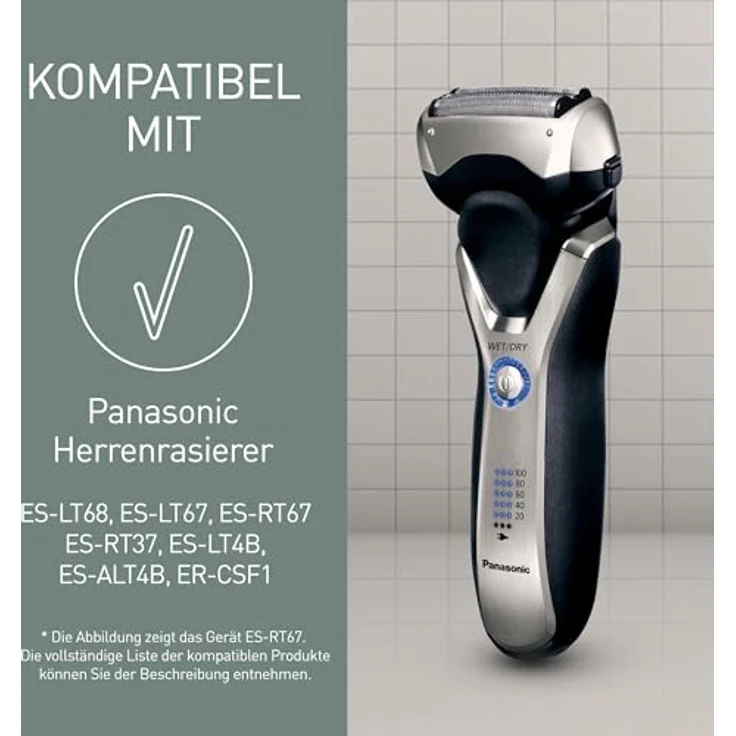 Panasonic WES9068Y1361 Ersatzklingen für Elektrorasierer, 2er Pack mit 30° nanogeschärften Innenklingen aus japanischem Edelstahl – Bild 4