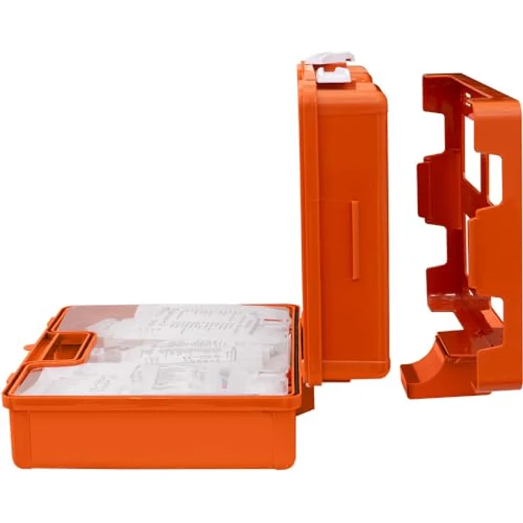 Petex Erste-Hilfe-Koffer Profi DIN 13157, Kunststoffkoffer mit Tragegriff, 280 x 115 x 200 mm, orange, wassergeschützt – Bild 10
