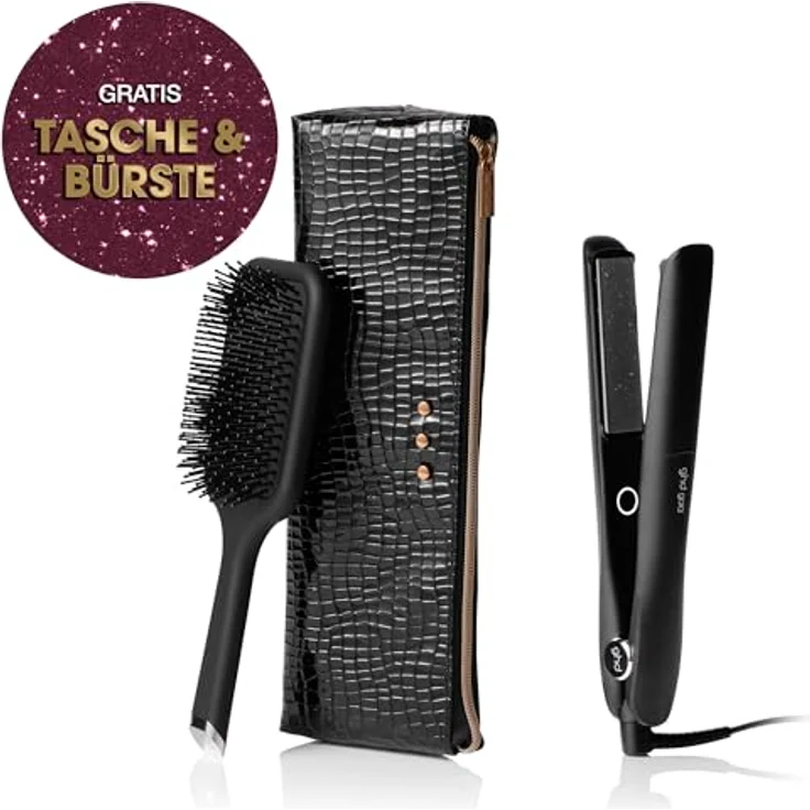 ghd gold® Styler Geschenkset, Glätteisen mit Dual-Zone Technologie, inklusive Paddle Brush und Hitzeschutz-Tasche – Bild 5