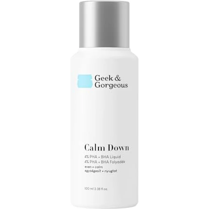 Geek & Gorgeous Calm Down – Sanftes Gesichtspeeling mit 3,2% PHA & 0,8% BHA, klärend und beruhigend für empfindliche Haut – 100 ml – Bild 1
