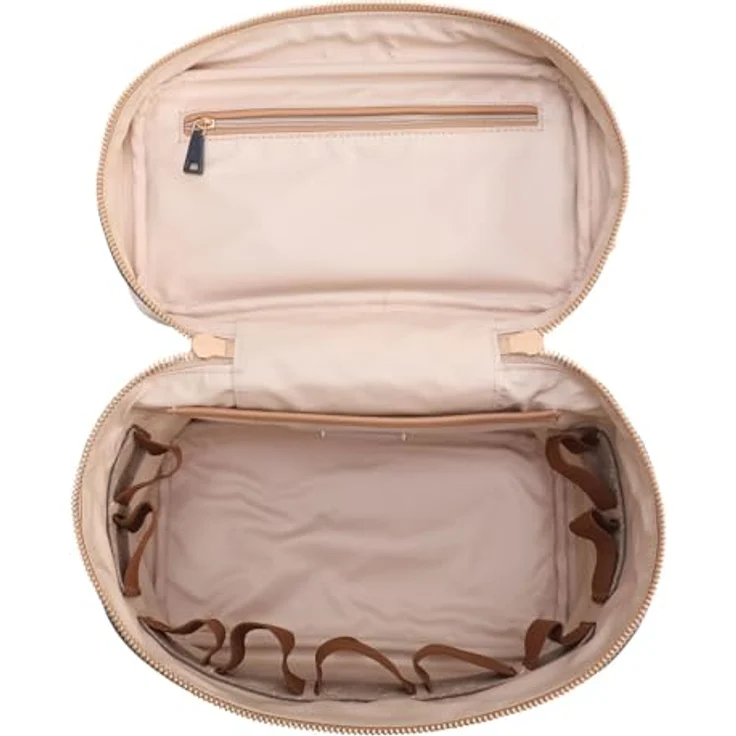 JOOP! Cortina 1.0 Flora Washbag M Sesame, Beauty Case mit viel Platz und Spiegel – Bild 4