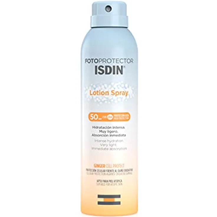 ISDIN Fotoprotector Lotion Spray LSF50 (250ml) | Schutz für normale bis hin zu trockener Haut, die eine Extraportion Feuchtigkeit braucht