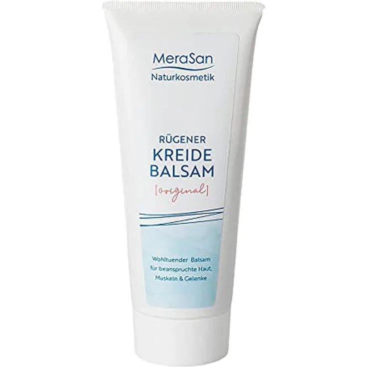 MeraSan Original Rügener Kreidebalsam 200 ml Tube – Naturkosmetik mit Schlämmkreide und Rüger Dreikronen Gelenkbalsam