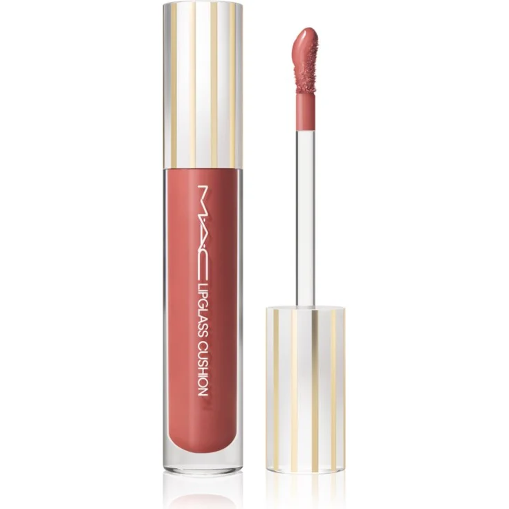 MAC Cosmetics Lipglass Cushion High-Pigment Oil, hochpigmentiertes Lippenöl mit Pflegeformel, Farbton Mauvement, 5 ml