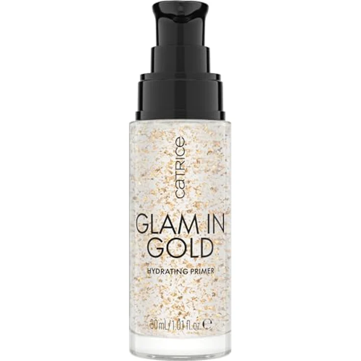 Catrice Glam In Gold Hydrating Primer, feuchtigkeitsspendender Primer unter dem Make-up mit 24 Karat Gold Farbton 010 Oh My Goldness, 30 ml – Bild 1