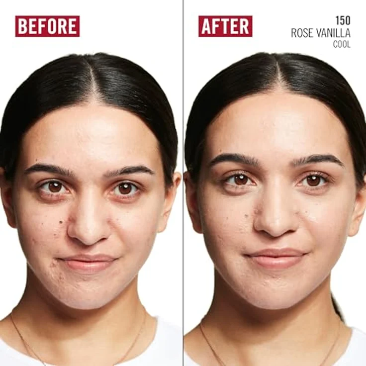 Rimmel London Kind & Free Glow It Up, feuchtigkeitsspendende Hauttönung für Damen, 150 Rose Vanille, leichte Deckkraft, 30 ml – Bild 5