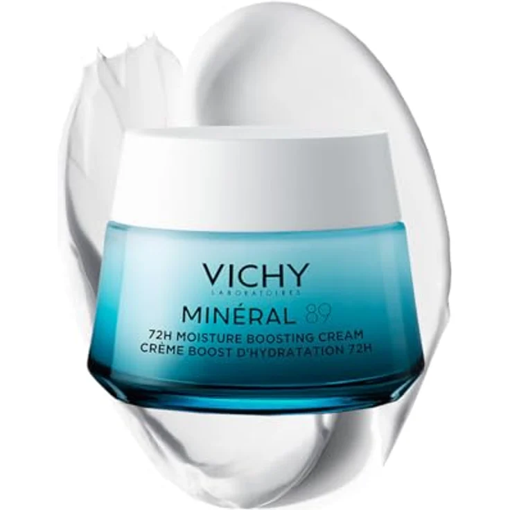 VICHY Minéral 89 72 h Feuchtigkeits-Boost Creme, Für normale und trockene Haut, Mit Hyaluronsäure, Squalan, Vitamin E und Niacinamid, Schnell einziehend und nicht fettend, 50 ml – Bild 3