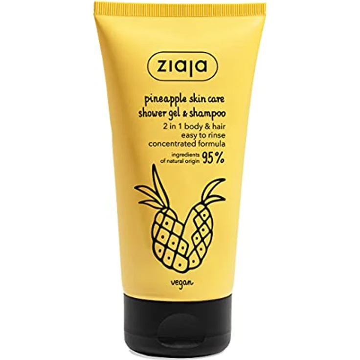 Ziaja Piña Gel De Ducha Y Champú 2 In 1, feuchtigkeitsspendend, 160 ml, mit natürlichen Inhaltsstoffen – Bild 1