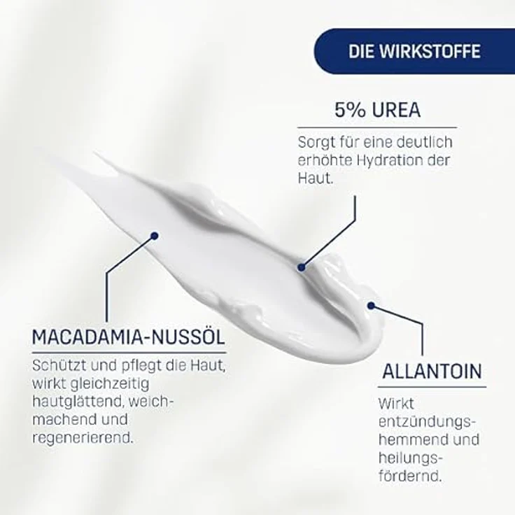 Eubos Urea Intensive Care I 5% Urea Gesichtscreme - Intensive Feuchtigkeitspflege für trockene, spannende Haut - Beruhigend und glättend - 50ml – Bild 3