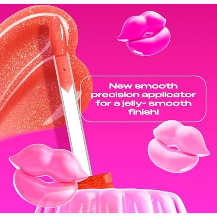 NYX Professional Makeup Jelly Job, leuchtender Lippenglanz mit vergrößerndem Effekt, Farbton Jelly Squeeze, 7.5 ml – Bild 4